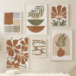 Abstract Line Vase Flowers Leaf Boho Geometry Wall Art Canvas Painting Nordic Posters And Prints Pictures For Living Room Decor