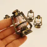 1:12 Scale Miniature Oil Lamp Dollhouse Accessories Mini Lantern Doll House Decor Scene Ornaments Pretend Play