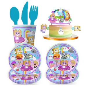 Birthday Decoration Rocky Foxy Cute Theme Party Tableware Balloon Supplies Paper Cup Plates Napkin Kids Happy Baby Shower Favors