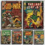 Nordic Retro Abstract Wall Art Pop Action Game Hero Comics HD Oil On Canvas Posters And Prints Home Bedroom Decor Gifts