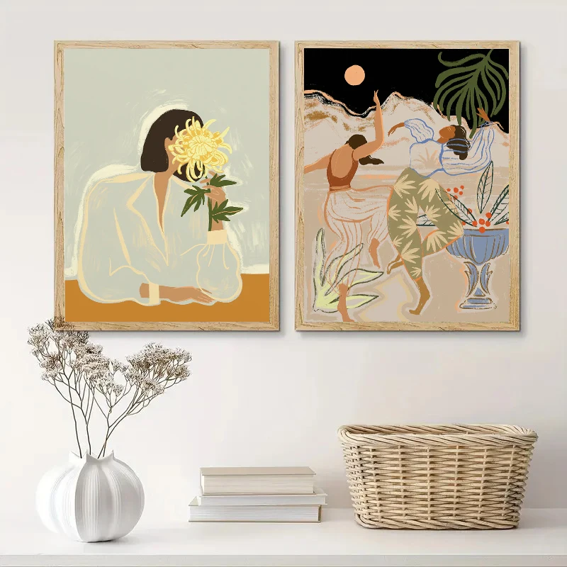 Abstract Mother Hold Her Son Illustration Canvas Print Mother's Day Feminist Wall Art Poster for Modern Nursery Home Decor Gifts - Image 3