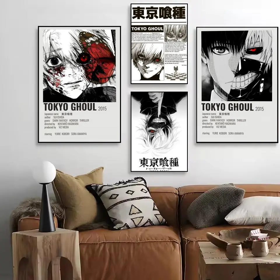 Classic Anime T_Tokyo G_Ghoul Magazines Poster Decorative Wall Art Stickers Mural Photo Print for Home Living Room Hallway Decor - Image 2