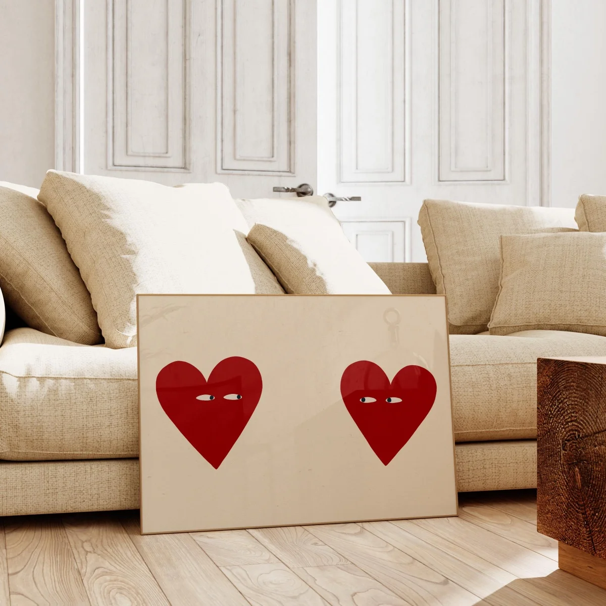 Funny Red Heart Eyes Canvas Print Poster Modern Minimalism Love Art Prints Living Room Wall Art Home Decor Valentine's Day Gifts - Image 5