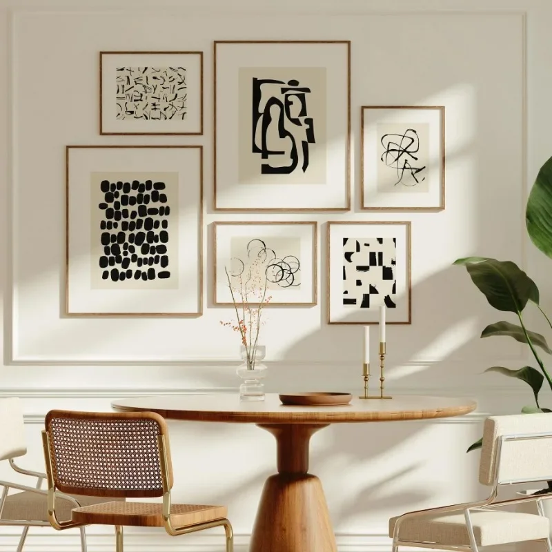 Japanese Minimalist Black and Beige Abstract Ink Posters and Prints Canvas Printing Wall Art Picture for Living Room Home Decor - Image 3