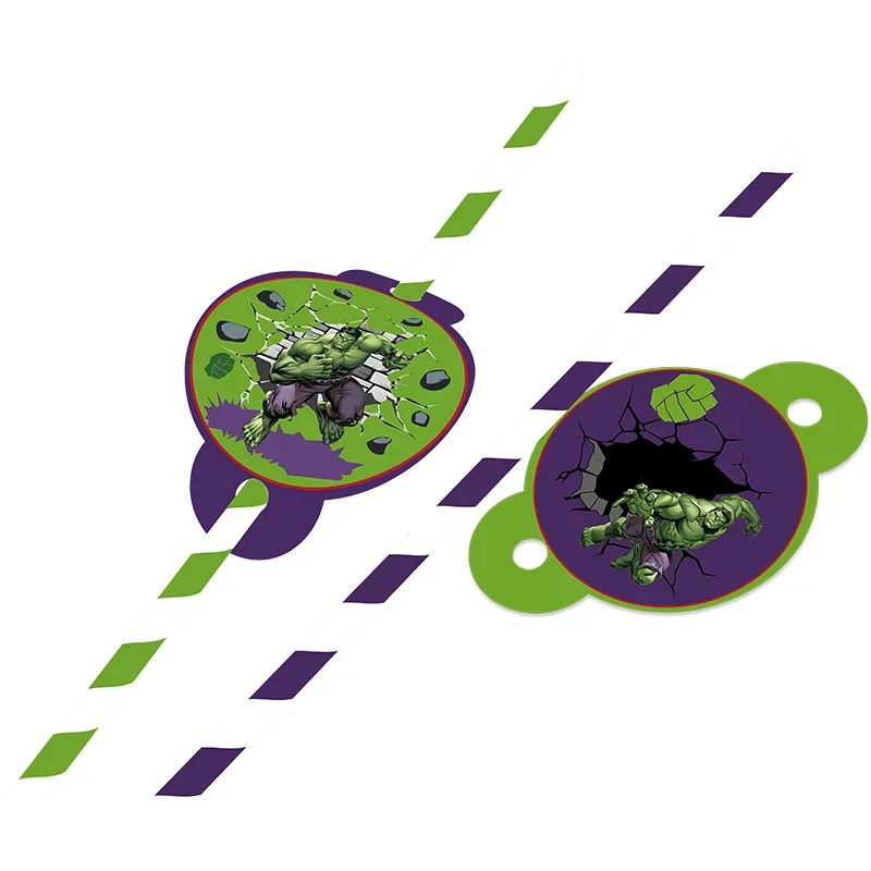 Disney Marvel Hulk Theme Chliden Birthday Party Paper Cup Paper Plate Cake Flag Brooch Disposable Decorate Baby Shower Supplie - Image 4