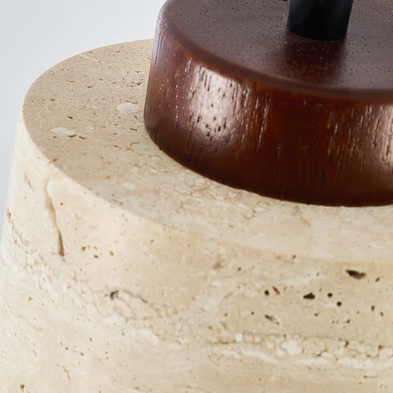 Modern designer yellow cave stone pendant light Japanese wabi Sabai restaurant bedroom bedside lamp bar home decoration lamp - Image 6