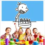 Licensed Diary of A Wimpy Kid Comic Party Backdrop - School Humor Wall Decor for Children's Book Club Birthday Party Celebration