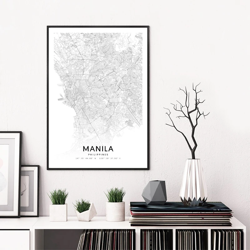 Philippines Map Poster Filipino Woman Print Asian Culture Wall Art Canvas Painting Philippines Sun Pictures Vintage Boho Decor - Image 5