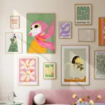 Fashion Girl Dog Vase Flower Banana Abstract Posters And Prints Wall Art Canvas Painting Picture Hotel Bar For Living Room Decor