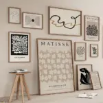 Retro Matisse Coral Picasso Boho Abstract Lines Girl Body Posters Prints Canvas Painting Wall Art Pictures For Living Room Decor