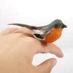 Little Robin Bird Outdoor Garden Ornaments Decoration Robin Bird Decoration Artificial Feather Bird Craft Ornament Simulation