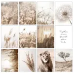 Natural Landscape Wall Art Lion Dandelion Reed Plant Trunk Grass HD Oil On Canvas Posters And Prints Living Room Decoration
