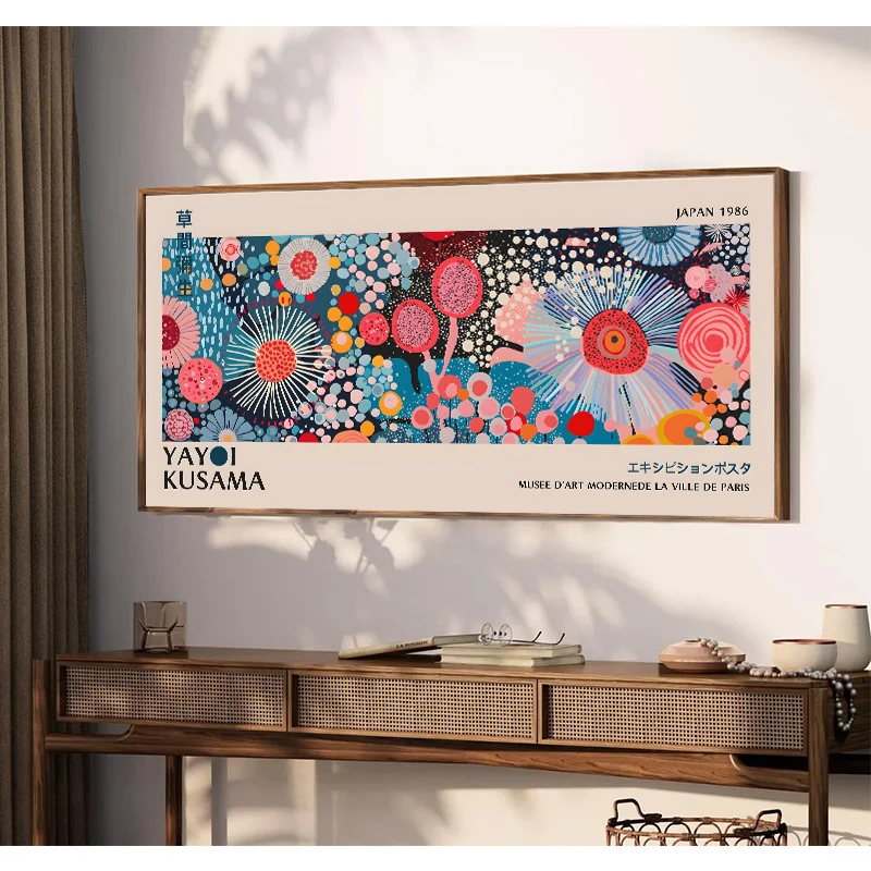 Yayoi Kusama Flower Exhibition Poster Canvas Painting Print Japanese Wall Art Picture for Living Room Home Decor Cuadros - Image 3