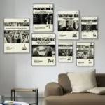 Before Sunset/Forrest Gump/The Golden Girls Movie Poster Mid-Century Modern Art Vintage Minimalist Canvas Wall Art Print Gift