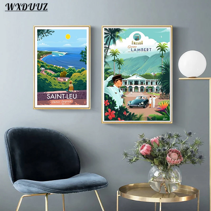 Nordic Travel Poster Aesthetic Vacation Illustration Canvas Painting Wall Art Mural Pictures Home Decoration Kawaii Room Decor - Image 4