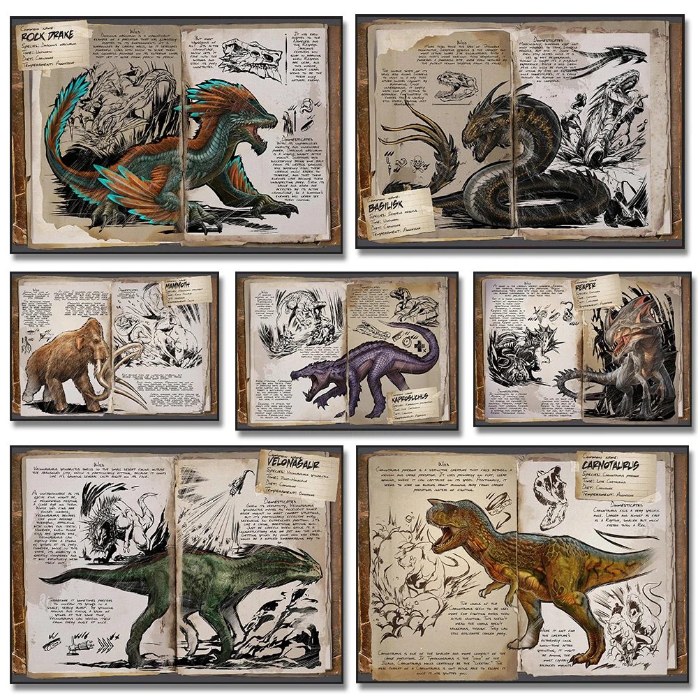 Modular Canvas Ark Survival Evolved Pictures Painting Survival Game Home Decor Print Dinosaur Poster Living Room Modern Wall Art