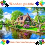 2000/1500/1000/500pcs Wooden Jigsaw Puzzles for Adults - Mixed Color Home Office Decor, Birthday Holiday Gift for Christmas Mo