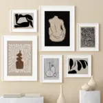 Abstract Figures Body Lines Vase Leaf Wall Art Canvas Painting Posters And Prints Hotel Bar Pictures For Living Room Home Decor