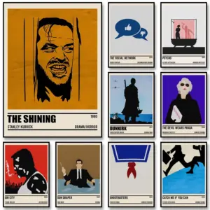 Movie Minimalist Quotes Poster Vintage Classic Movies Wall Art Print Canvas Painting Inspirational Pictures for Home Decoration