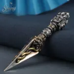 6.7cm Nepal Tibetan Brass Copper Vajra Buddhist Supplies  Necklace Accessories Gift Collection