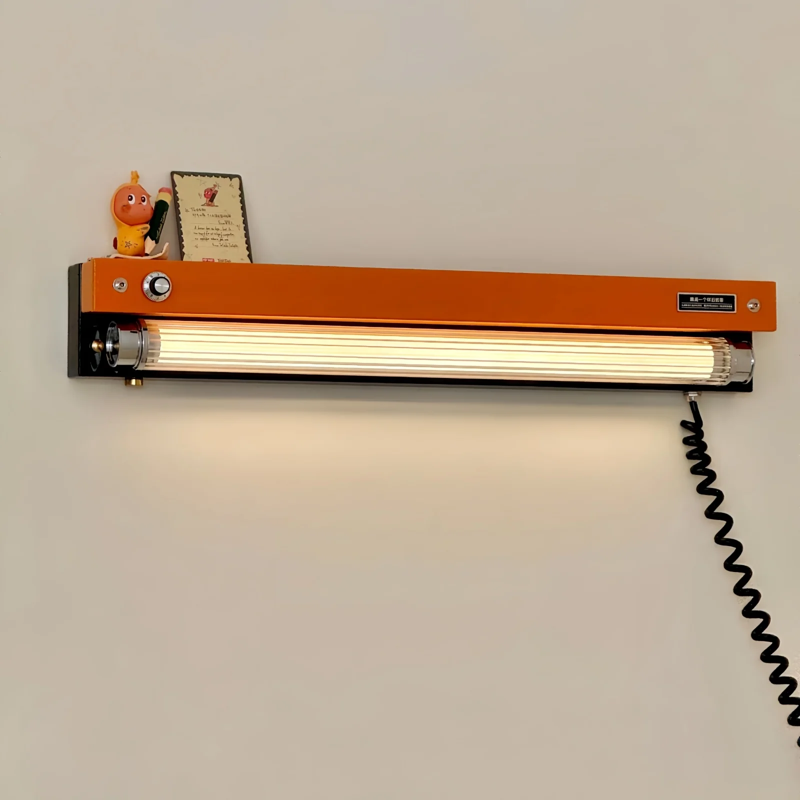 Bauhaus Retro Wall Lamp Vintage Industrial Orange Sconce No Wiring Needed LED Wall Light For Bedroom Study Room Sideboard Cafe - Image 3