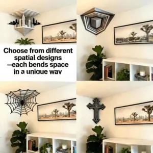 Creative 3D Walls Decal Irregular Removable Wall Art Sticker Abstract Illusion Corner Wall Sticker Home Decoration