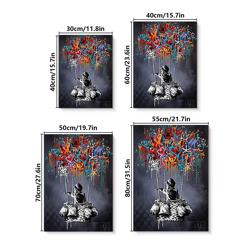 Classic Abstract Wall Art Banksy Street Graffiti Wall Art HD Canvas Print Poster Home Living Room Bedroom Decoration - Image 5
