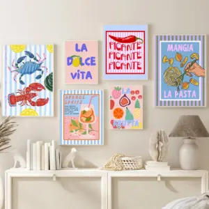 Italian Kitchen Wall Art  La Dolce Vita Print Aperol Spritz Poster Picante Pasta Decor, Frutti Di Mare, La Frutta Wall Pictures