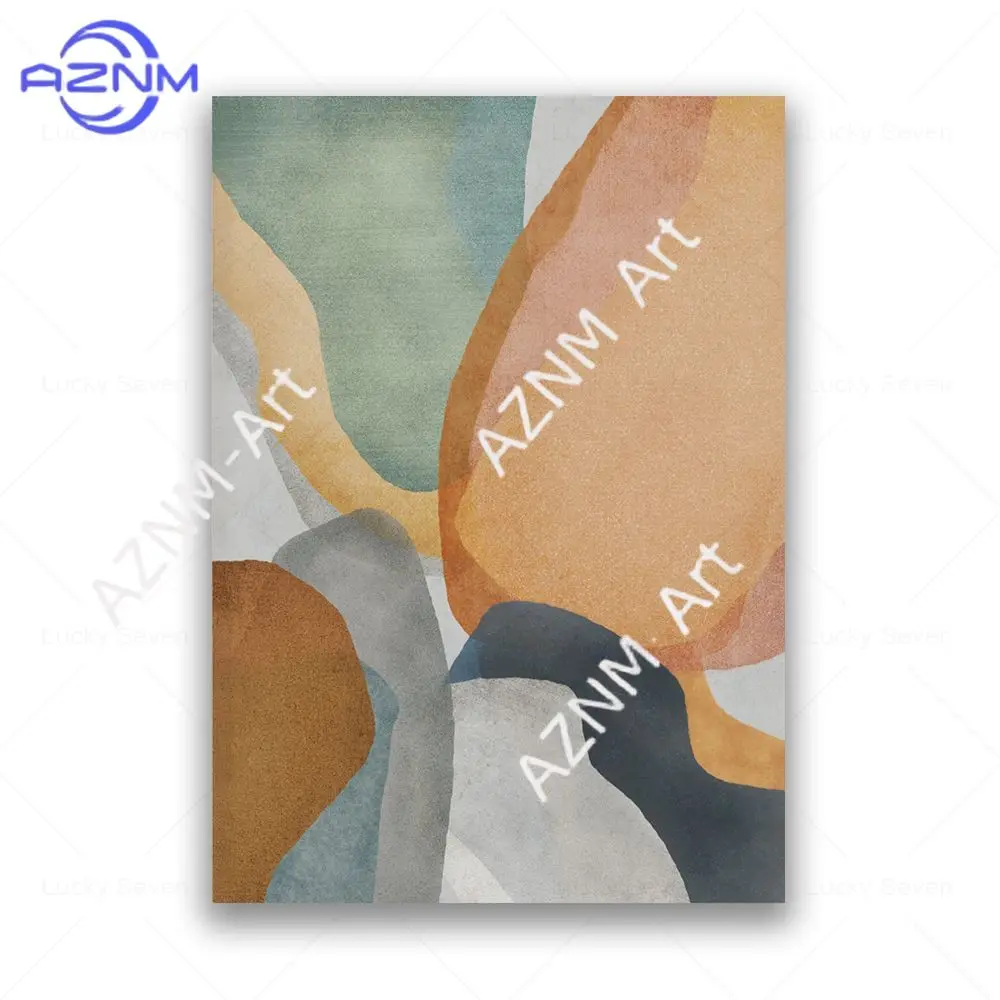 1/3pcs Boho Abstract Wall Art Print Color Block Painting Line Art Canvas Poster Modern Wall Picture Living Room Home Decoratio - Image 5