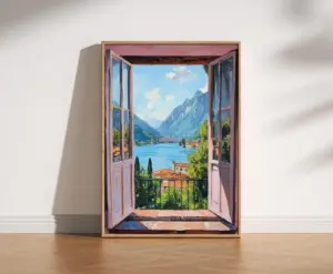 Open Window Henri Matisse Print, Henri Matisse Style Fauvism Painting, Modern Exhibition Print, Patio Doors Italy Mediterranean