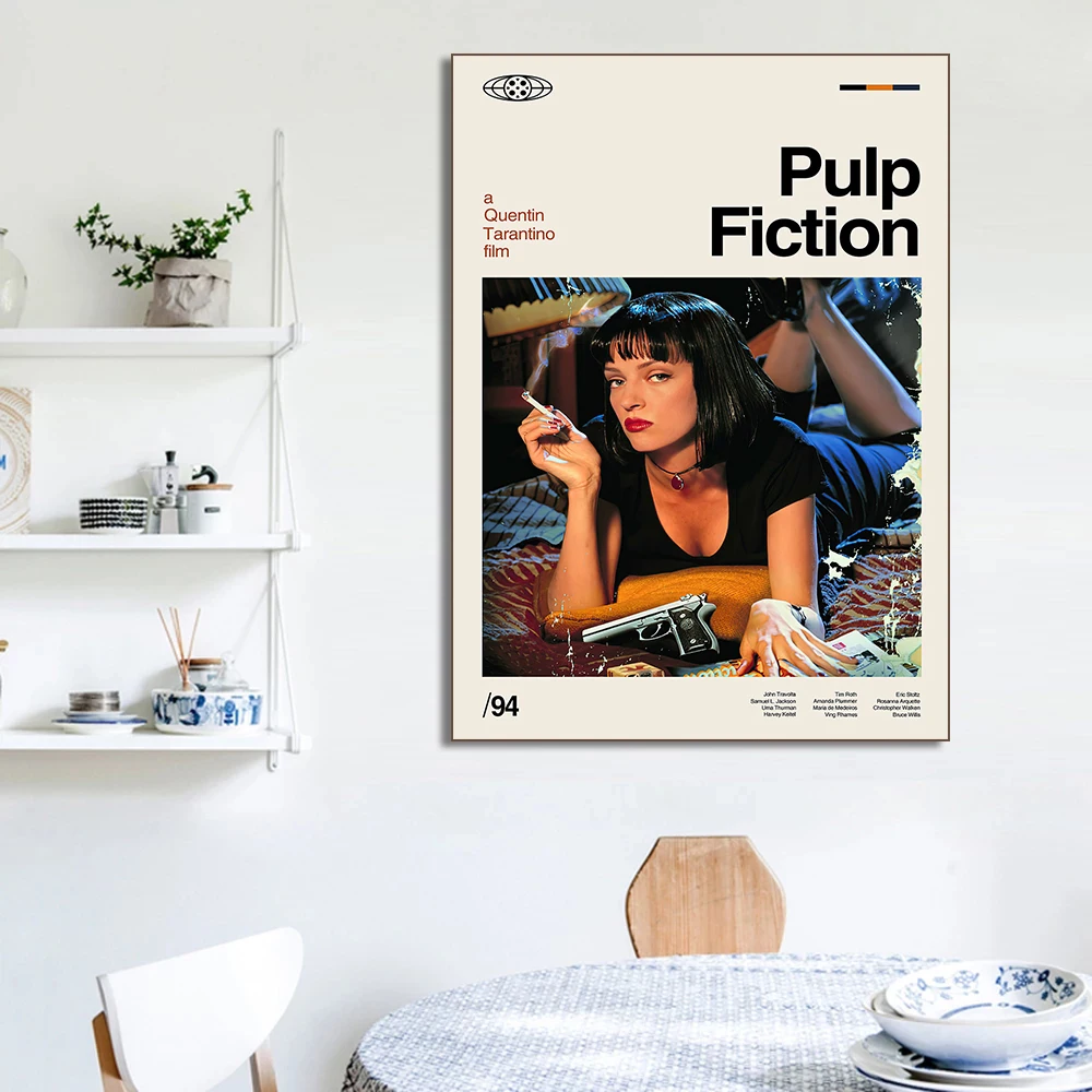 Classic Movie TV Show Friends Back To The Future Pulp Fiction The Godfather Poster Art Canvas Painting Living Room Home Decor - Image 2