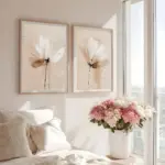 Spring Abstract Flower Print Neutral Minimalist Floral Wall Art Textured Beige Botanical Poster Abstract Floral Beige Home Decor