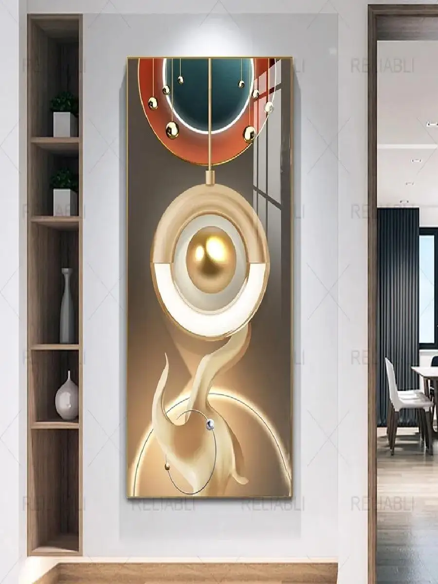 Nordic Modern Abstract Geometric Wall Art Orange Murals Poster for Porch Living Room Decor Decorative Home Picture - Image 2