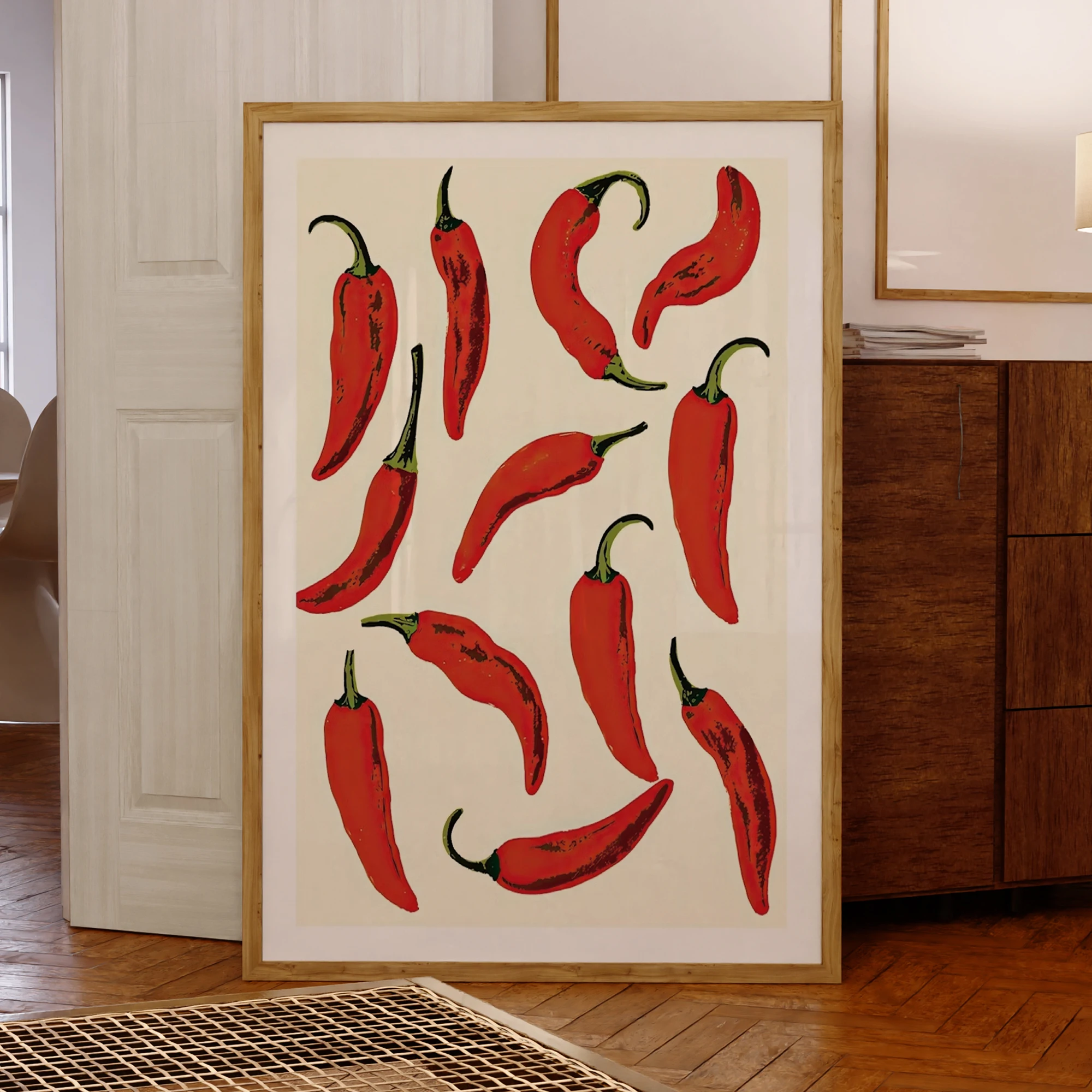 Fiery Pepper Wall Art Prints Canvas Painting Poster Picture For Living Kitchen Dining Room Home Decor