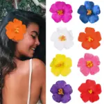 2/5pcs Hawaiian Flower Hair Clip Summer Beach Birthday Party Wedding Decoration Girls Artificial Egg Flowers Hairpin Accessories