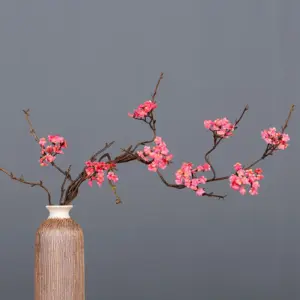 Artificial Silk Flowers Long Branch Fake Cherry Blossom Sakura Rattan Flower Arrangement DIY Bonsai Arch Wedding Party Decoratio