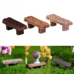 Miniatures Resin Retro wood boat Bench model Figurines Toys micro garden Decoration ornaments terrariums Beach DIY accessories