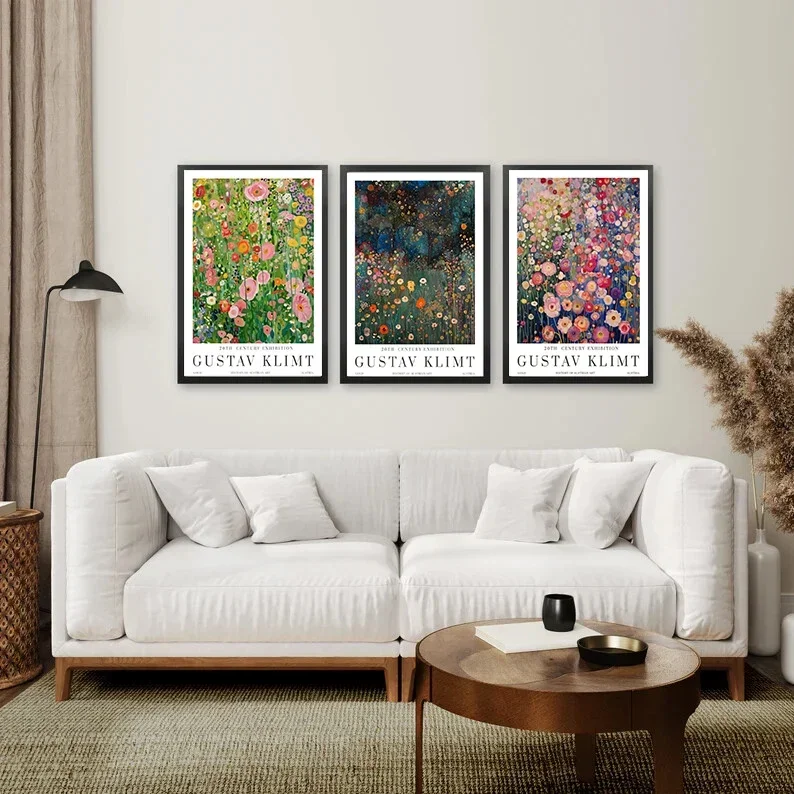 Gustav Klimt Garden Cat and Fox Canvas Print Moon and Village Klimt Museum Wall Art Poster Modern Living Room Home Decor Gifts - Image 3