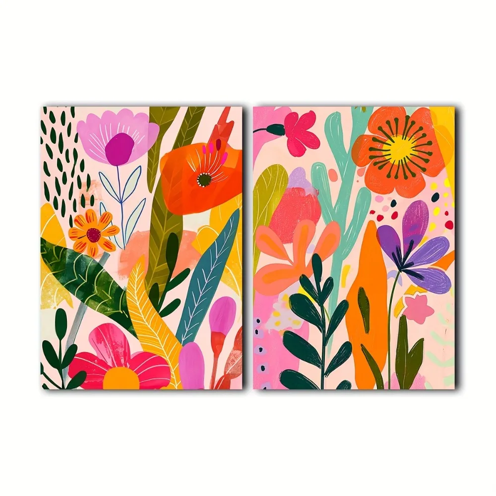 Frameless Modern Bohemian Spring and Summer Flower Wall Art,Abstract Plant Flower Poster,Plant Printing,Living Room Decoration - Image 4