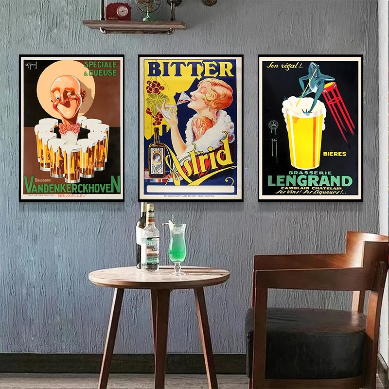 Retro Modern Classic Negroni Cocktail Alcohol Advertisement Wall Art Canvas Painting Posters For Living Room Bar Cart Home Decor - Image 2