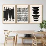 Modern Abstract Wall Art Mid Century Geometric Black Arches HD Canvas Print Poster Home Living Room Bedroom Decoration