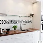 Nordic Waterproof PVC Self-adhesive Tiles Stickers Wall Decal Kitchen Decor