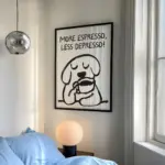 Retro More Espresso Less Depresso Wall Art Prints Canvas Painting Poster Picture For Living Bed Kids Room Home Decor
