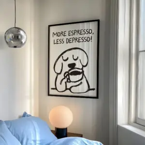Retro More Espresso Less Depresso Wall Art Prints Canvas Painting Poster Picture For Living Bed Kids Room Home Decor