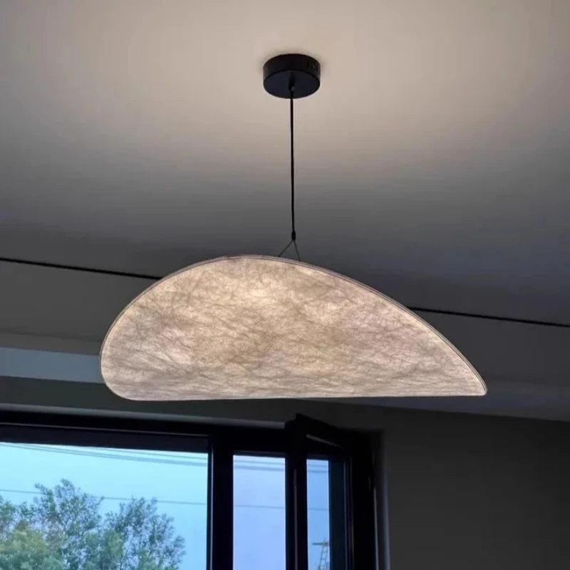 Nordic Tense High Quality Handmade Silk LED Wabi Sabi Pendant Light for Living Dining Room Home Decor Adjustable Hanging Lamp - Image 5