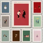 Modern Nordic Minimalist Film Series Pulp Fiction Classic Movie Poster Canvas Paintings Wall Art Pictures Home Decor