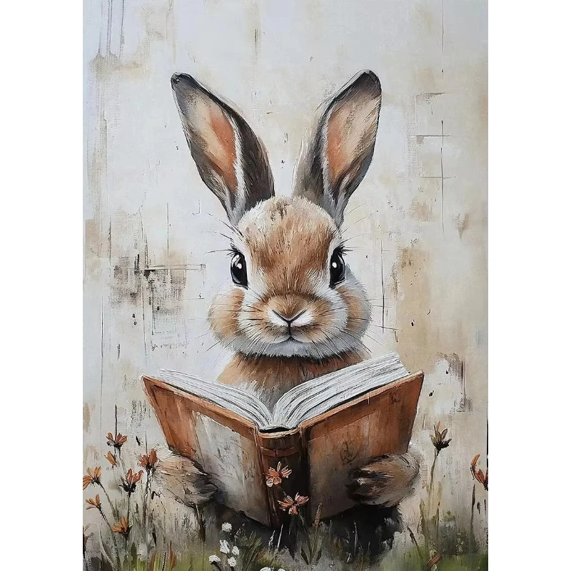 Retro Rustic Wild Rabbit Poster Print Easter Bunny & Egg-Themed Canvas Art Bohemian Farmhouse Living Room Decor - Image 5