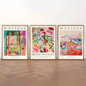 Vintage Abstract Matisse Exhibition Mid Century Landscape Wall Art Posters Canvas Painting Prints Pictures for Room Home Decor