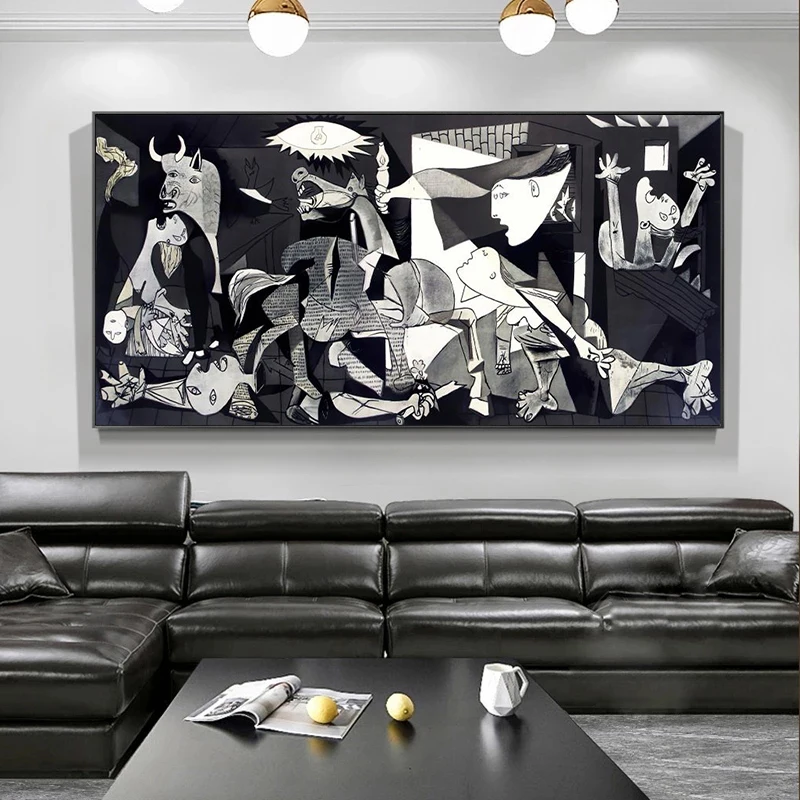 Abstract Black and White Picasso Guernica Canvas Painting Poster Wall Art Print Picture for Living Room Home Decoration Cuadros - Image 3
