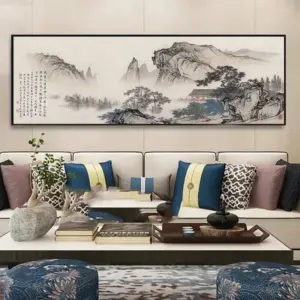 Modern Simple Landscape Wall Art Chinese Traditional Style HD Canvas Poster Prints Home Bedroom Living Room Decoration